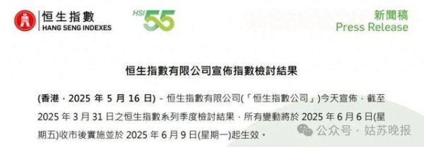 黄金配资门户网 港股重大调整！