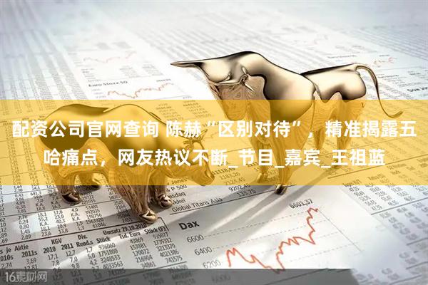 配资公司官网查询 陈赫“区别对待”，精准揭露五哈痛点，网友热议不断_节目_嘉宾_王祖蓝