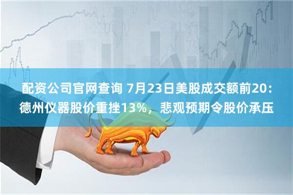 配资公司官网查询 7月23日美股成交额前20：德州仪器股价重挫13%，悲观预期令股价承压