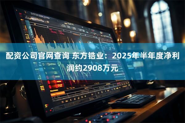 配资公司官网查询 东方锆业：2025年半年度净利润约2908万元